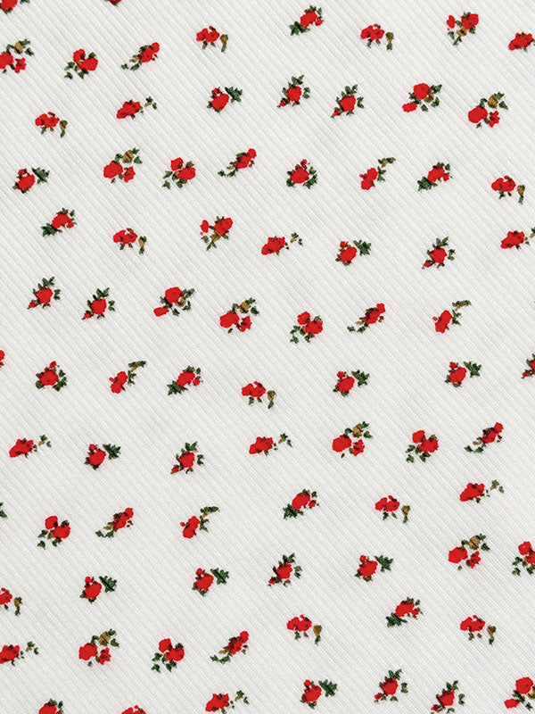 Flower Print Bodycon High Waisted Spaghetti-Neck Maxi Dresses