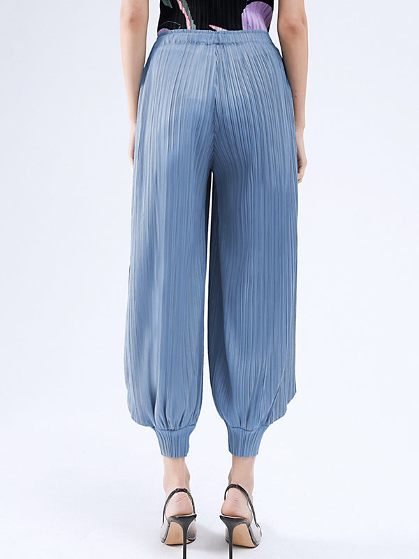 Simple Loose Solid Color Casual Harem Pants Bottoms