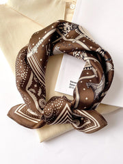Animal Printed Silk Square Scarf
