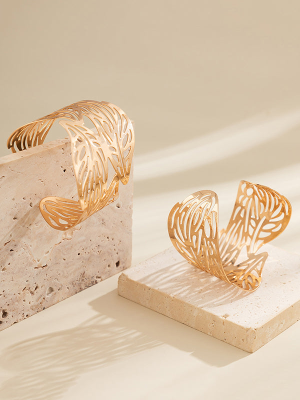 Geometric Hollow Leaves Shape Bracelet Accessories