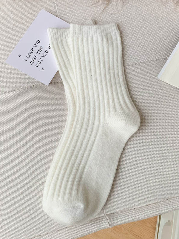 Elasticity Solid Color Socks