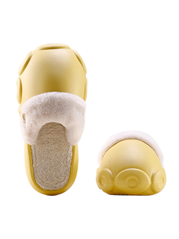 Warm Removable Washable Waterproof Thick-Soled Cotton Slippers