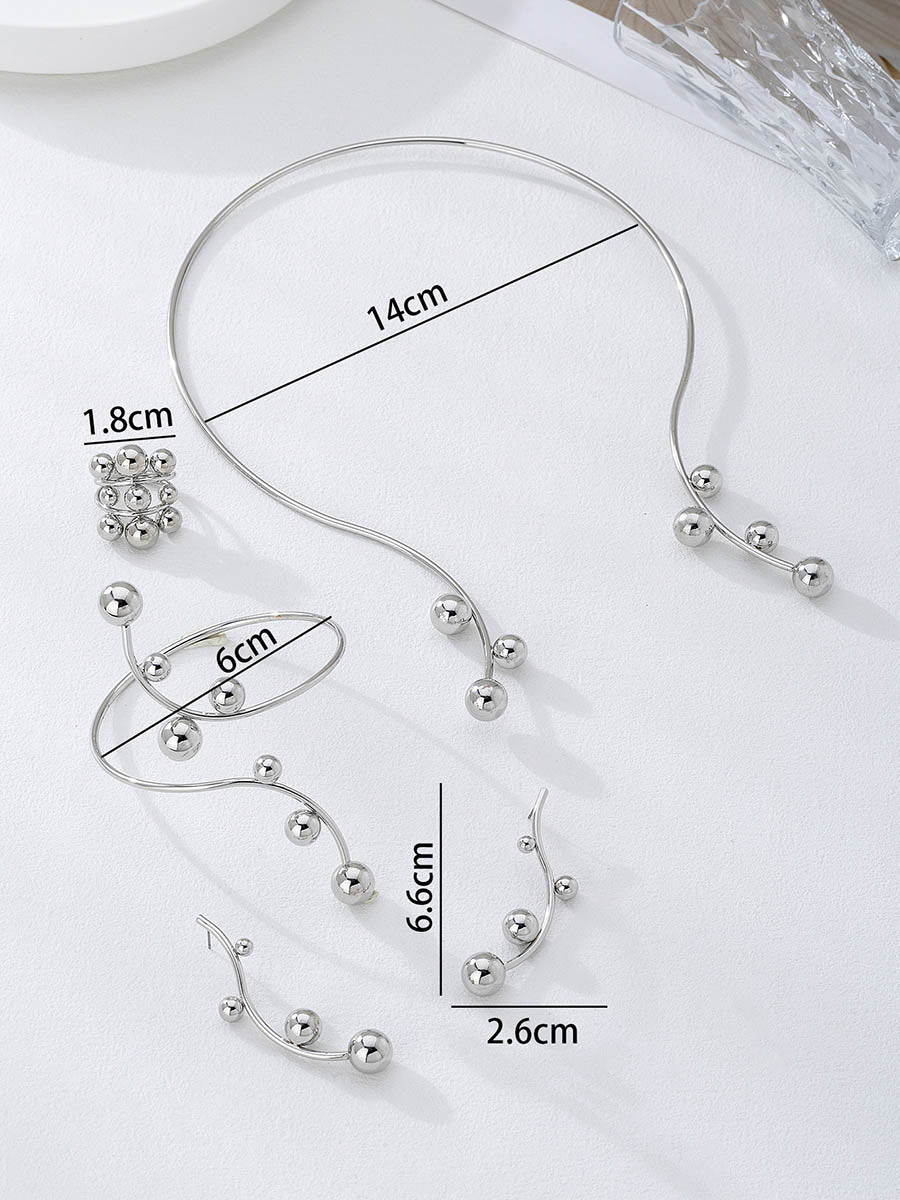 Line Rhine Stones Irregularity Rings Accessories Necklaces Accessories Earrings Accessories Bracelet Accessories