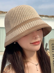 Contrast Color Woven Sun-Protection Hats&Caps Fisherman Hat