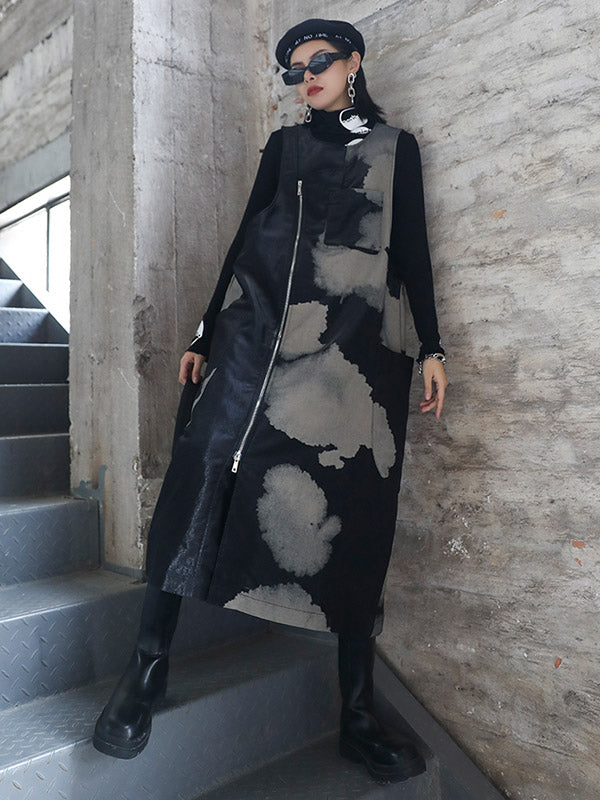 Original Print Round-Neck Jumper Dress