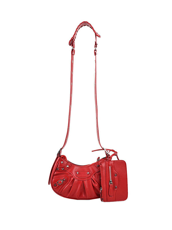 Rivet Zipper Crossbody Bags