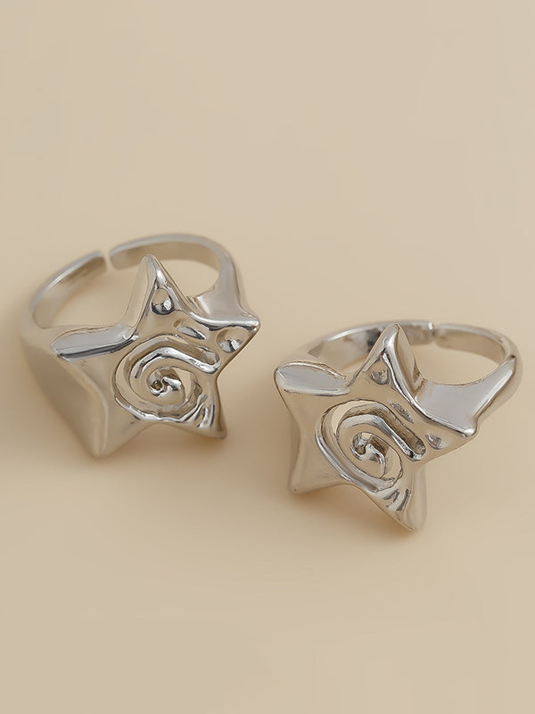 Hollow Star Shape Normcore Rings Accessories