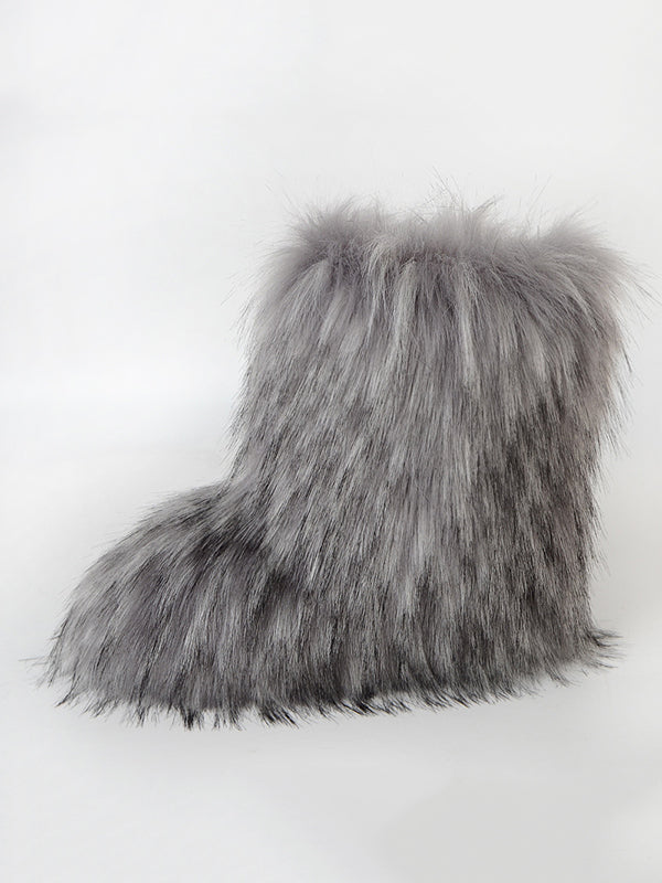Contrast Color Keep Warm Boots