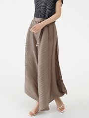 Wide Leg Loose Drawstring Pleated Tiered Casual Pants Bottoms