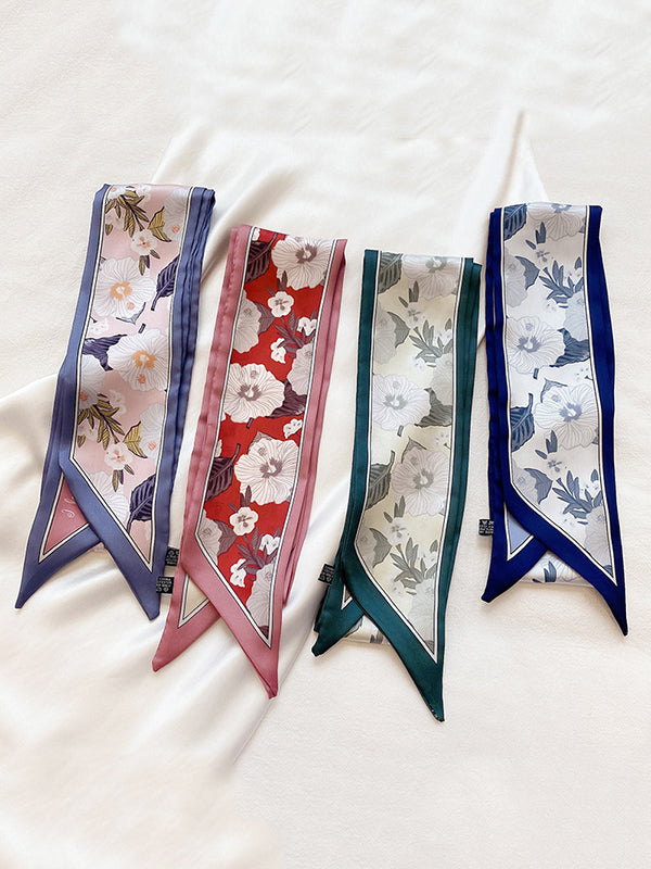 Urban Silk Imitation Letter Floral Printed Scarf
