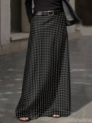 H-Line Loose Polka-Dot Split-Joint Skirts