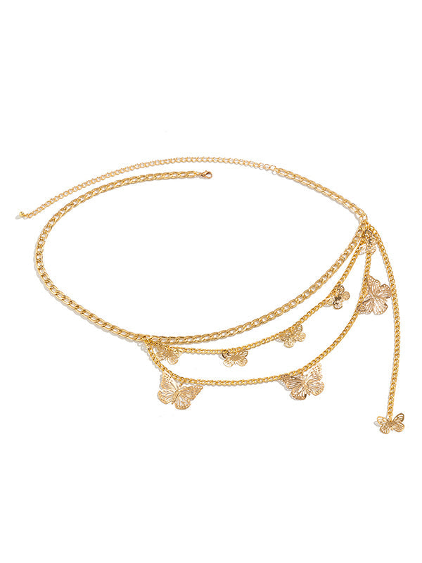 Butterfly Shape Chains Tasseled Waist Chain Accessories Belts