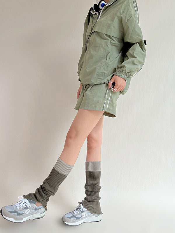 Leisure Flared Contrast Color Leg Warmers Accessories