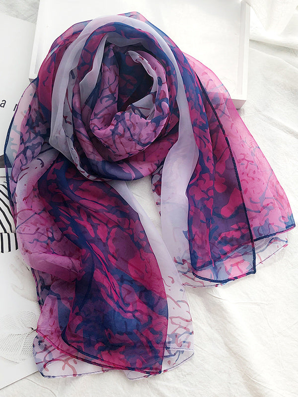 Printed See-Through Sun-Protection Shawl&Scarf