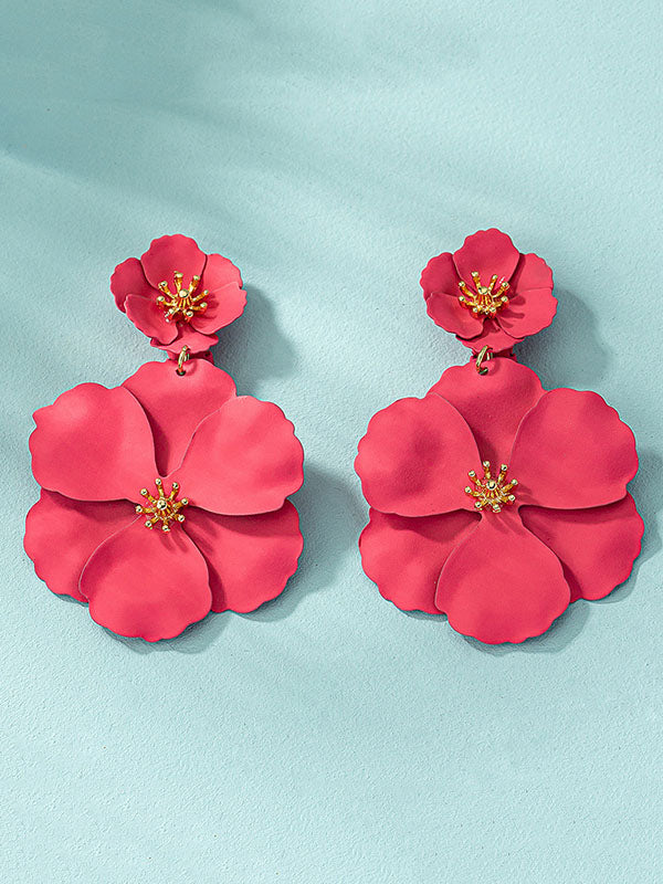 Flower Shape Earrings Accessories Drop Earrings