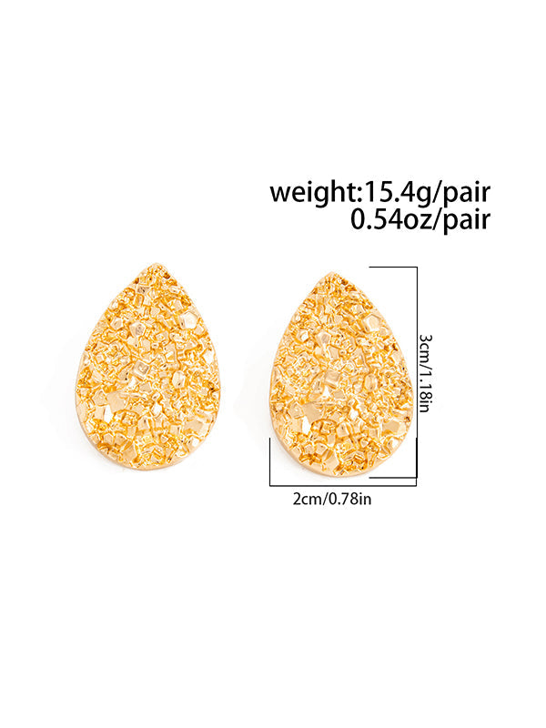 Geometric Shiny Water Drop Earrings Accessories