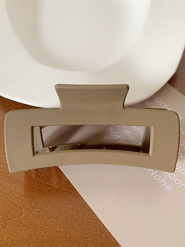 Geometric Hollow Solid Color Hairclaw Clawclip