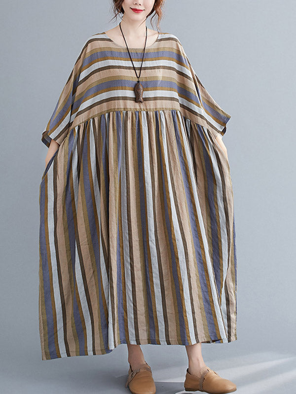 Original Stripe Round-Neck Dress
