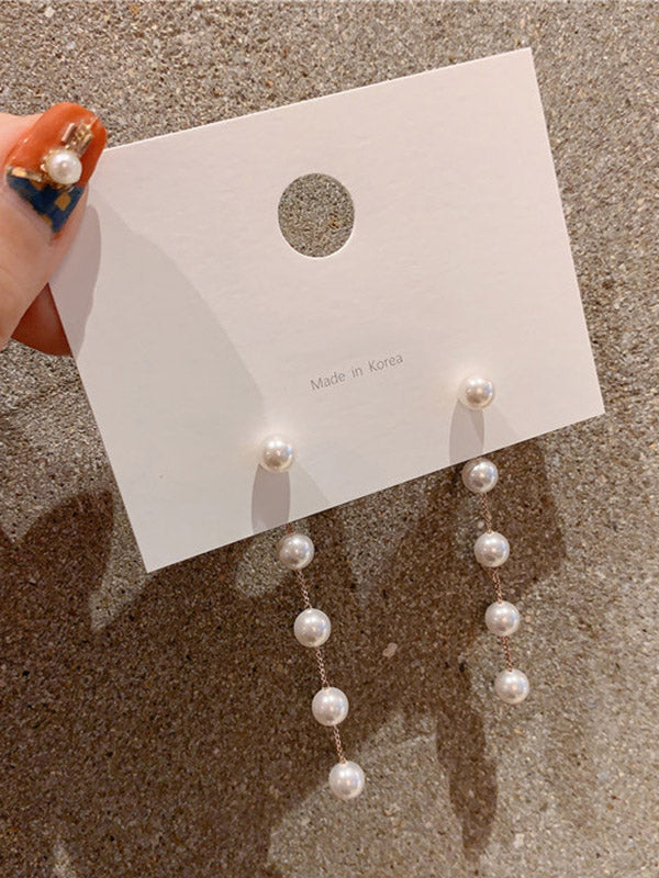 Geometry Split-Joint Tasseled Earrings Accessories