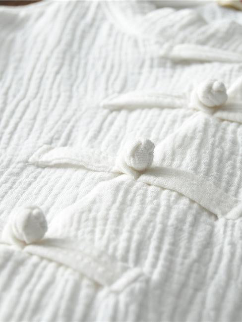 White Ramie Cotton Sleeveless Linen Dress