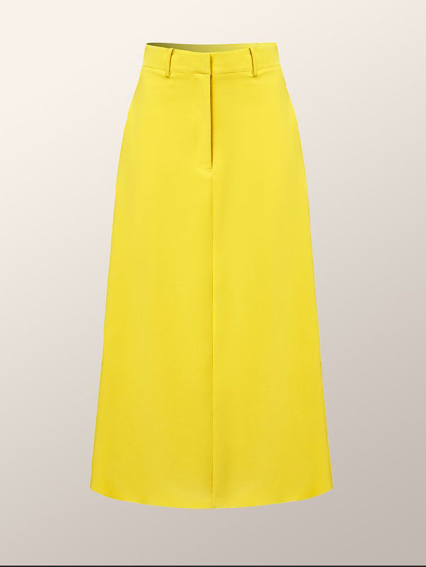 Simple High Waisted Solid Color Skirts Bottoms