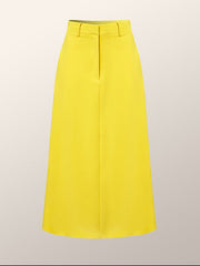 Simple High Waisted Solid Color Skirts Bottoms