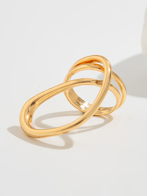Geometric Shiny Irregularity Rings Accessories