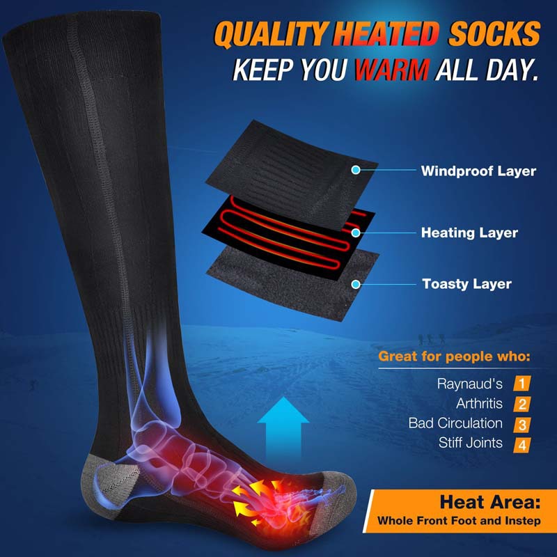 Going Out Keep Warm Electric Heating Socks