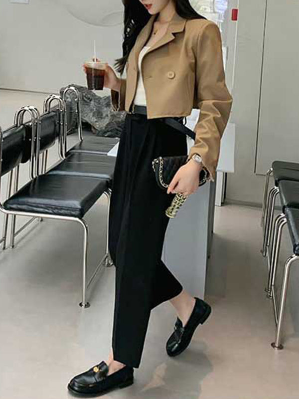 Round-Toe Split-Joint Loafers