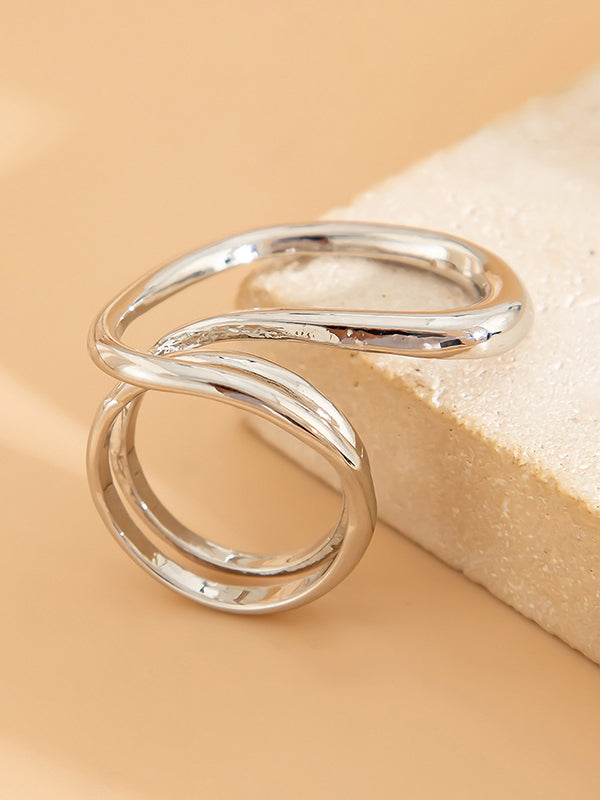 Geometric Shiny Irregularity Rings Accessories