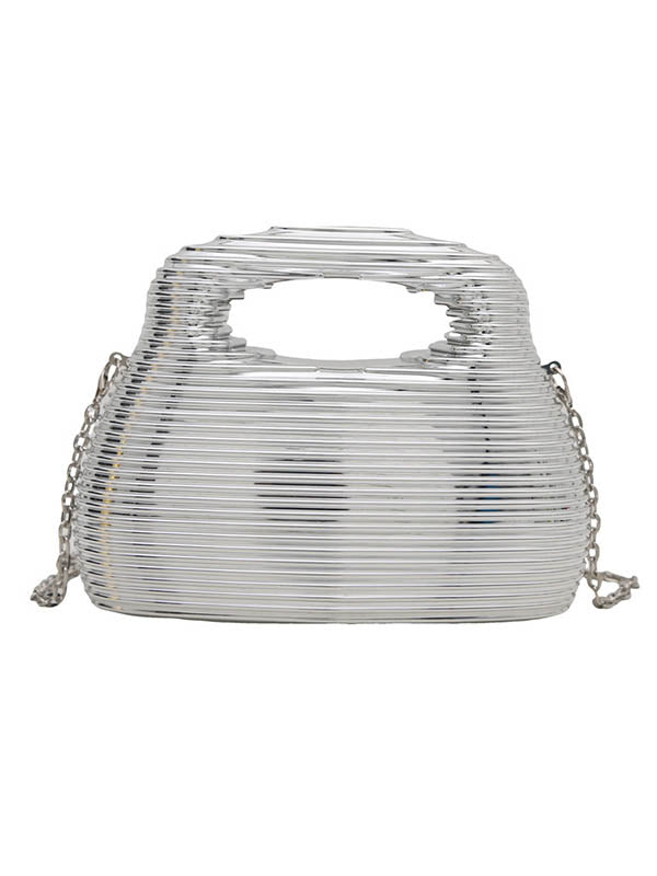 Geometric Shiny Zipper Handbags Crossbody Bags