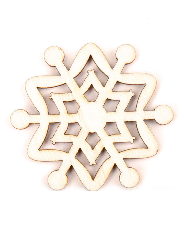Hollow Christmas Snowflake Wood Piece For DIY Craft