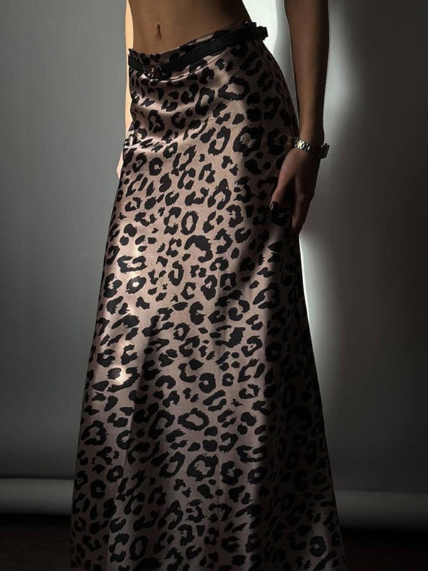 Leopard Bodycon High Waisted Skirts Bottoms