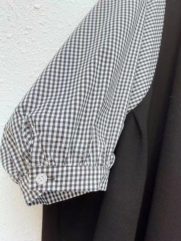 Split-Joint Half Sleeves Loose Round-Neck T-Shirts