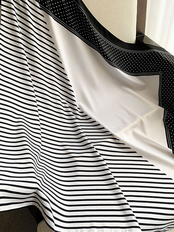 Polka-Dot Striped Vintage Shawl&Scarf