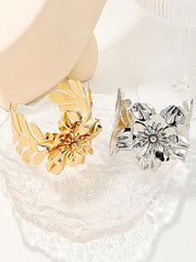 Flower Shape Hollow Solid Color Bracelet Accessories