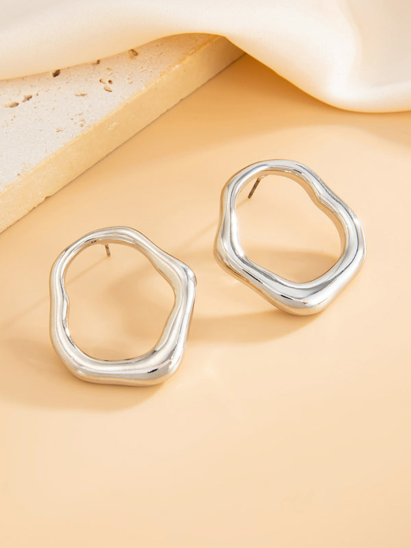 Shiny Irregularity Earrings Accessories