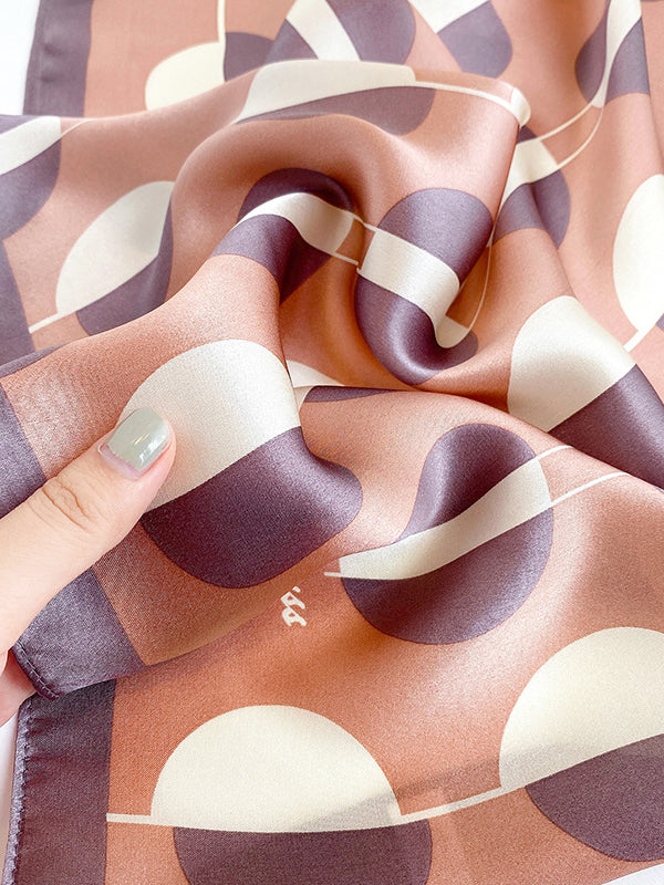 Urban Contrast Color Polka-Dot Scarf