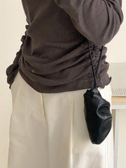 Geometric Pleated Solid Color Bags