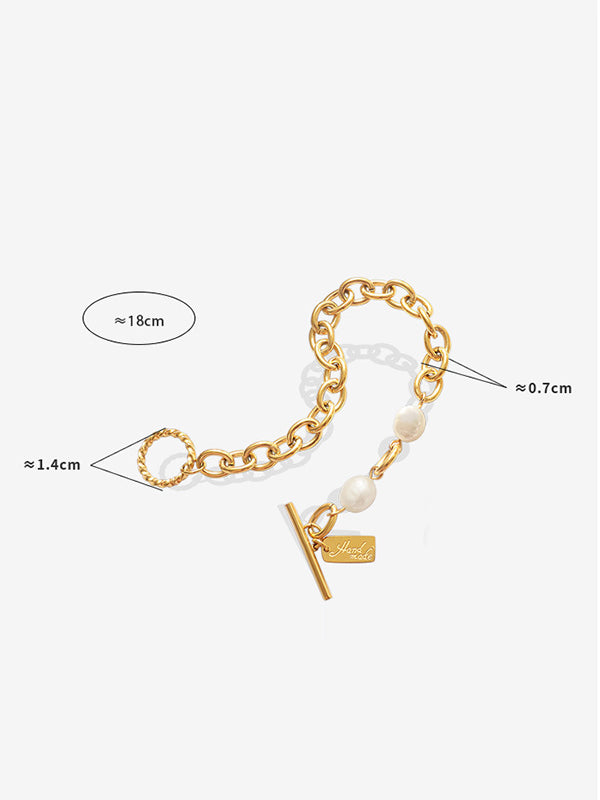 Leisure Simple Geometric Pearl Alloy Bracelet Accessories