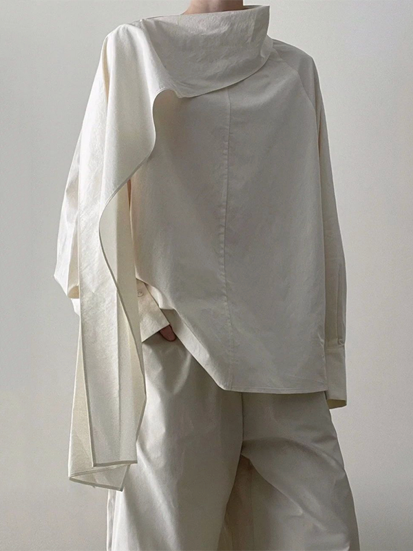 Long Sleeves Loose Solid Color Sweatshirt Tops