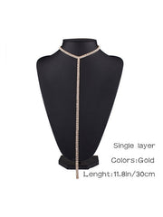 Statement Normcore Rhinestone Necklaces Accessories
