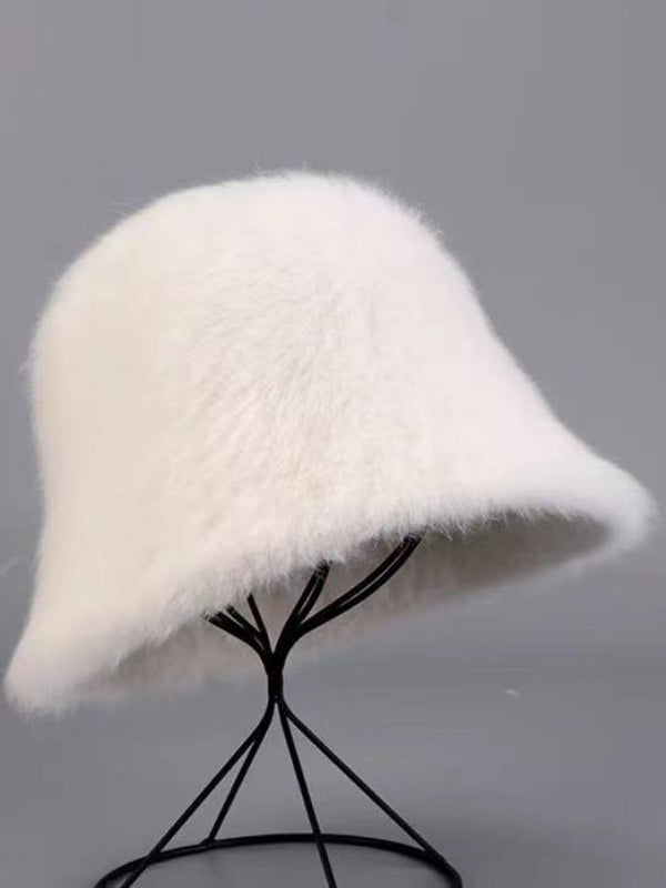 Drawstring Solid Color Split-Joint Hat Bucket Hat