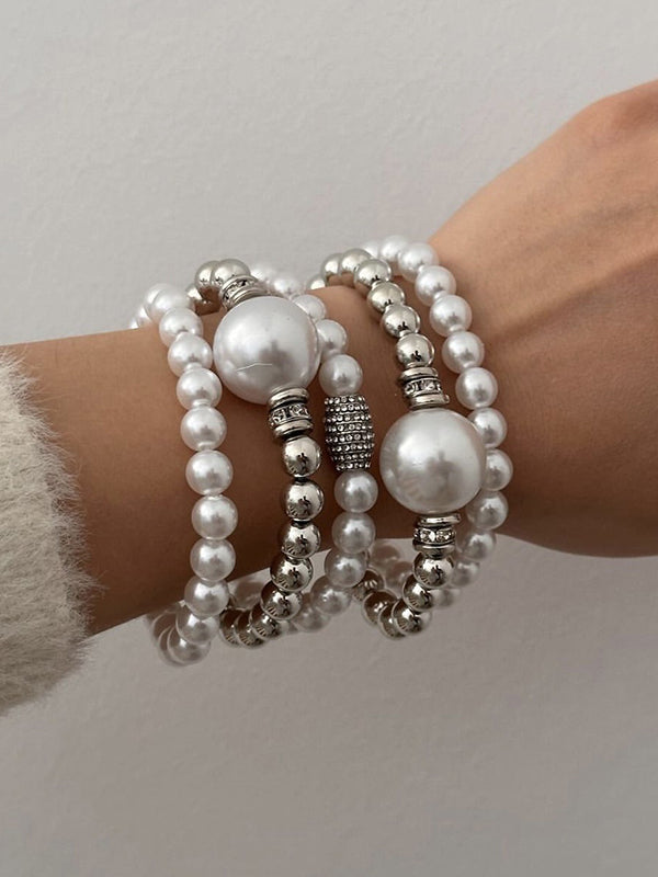 Beaded Shiny Bracelet Accessories Five Pieces Sets