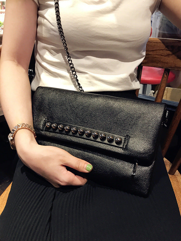 Geometric Rivet Split-Joint Handbags Bags