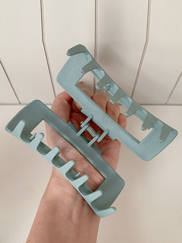 Geometric Hollow Solid Color Hairclaw Clawclip