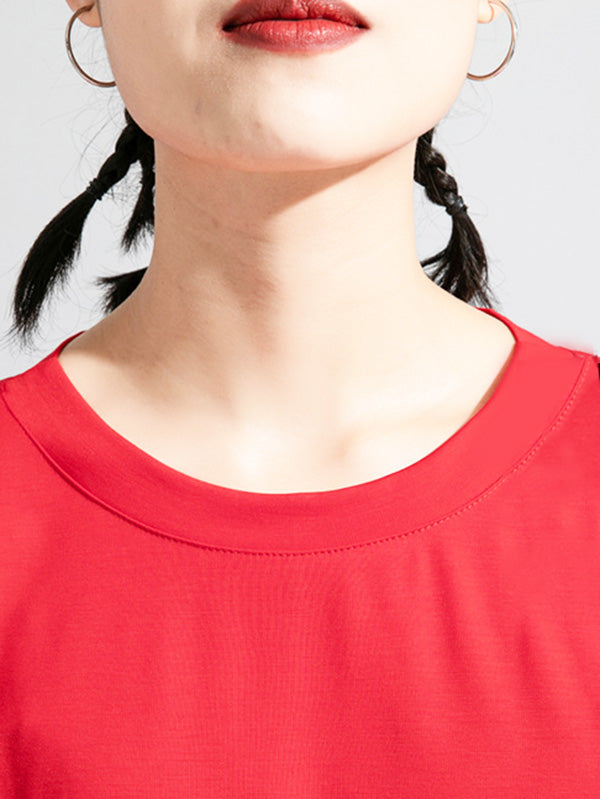 Solid Round-Neck T-Shirts