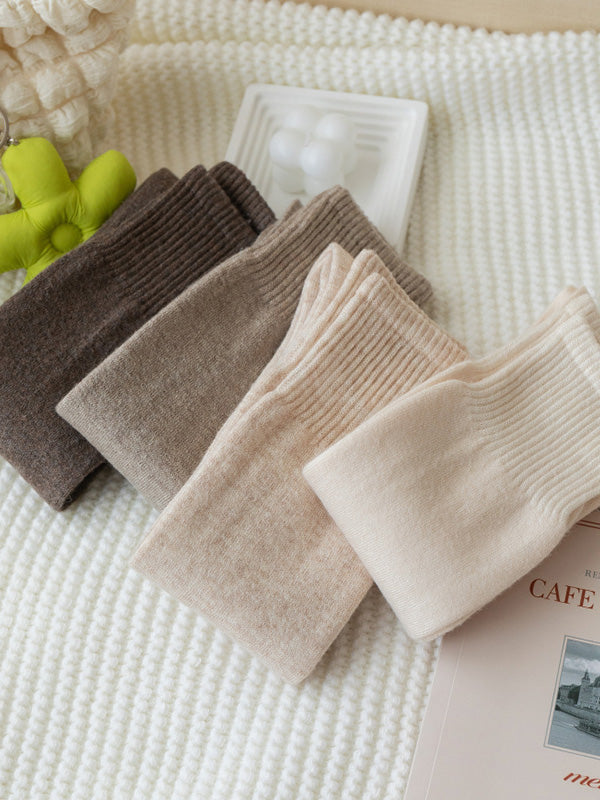 Casual Breathable Solid Color Socks Accessories