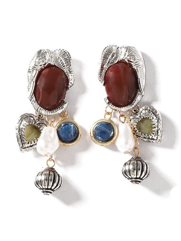 Animal Shape Heart Shape Shiny Irregularity Earrings Accessories