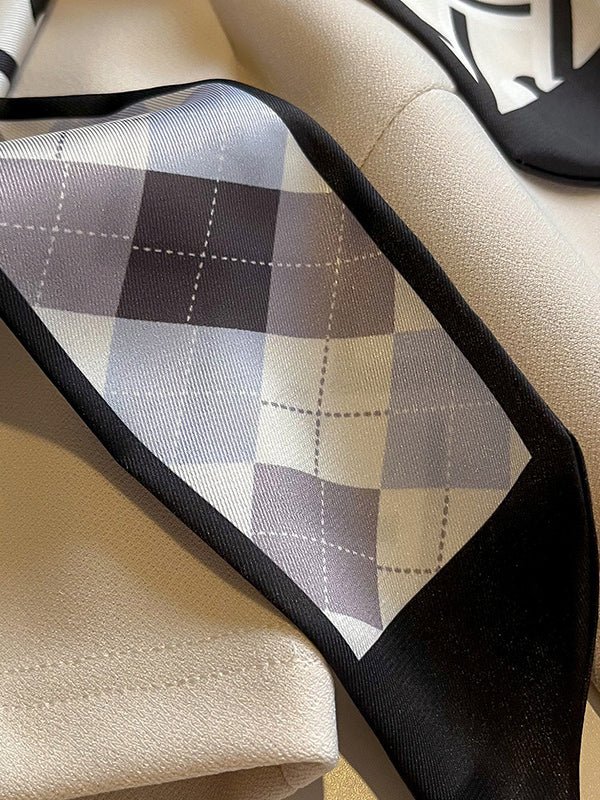 Contrast Color Plaid Shawl&Scarf
